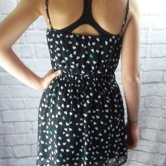 Kirra Women's Sundress Black with Hearts small - Picture 4 of 5